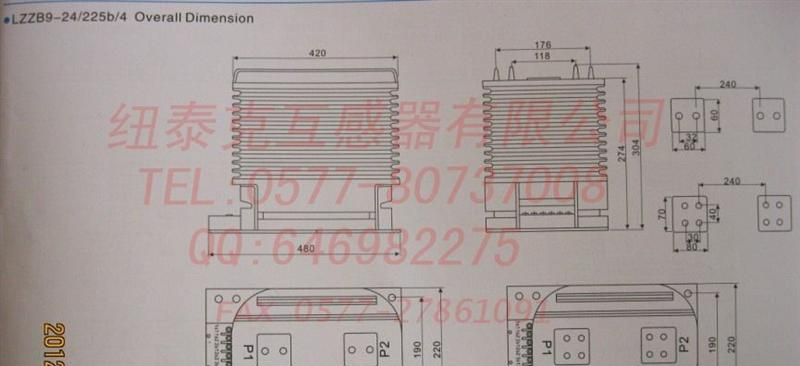 大连纽泰克 LZZB9-24/225b/2高压户内电流互感器 0.2/10P10