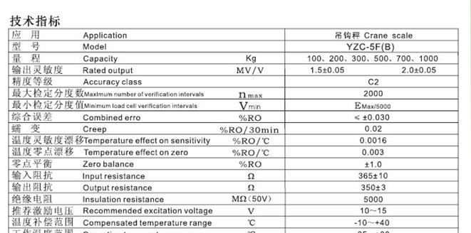 厂家直销：YZC-526 水泥包装机专用称重传感器 量程：0-500kg