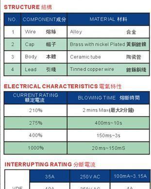 31TC 欧规陶瓷慢断保险丝