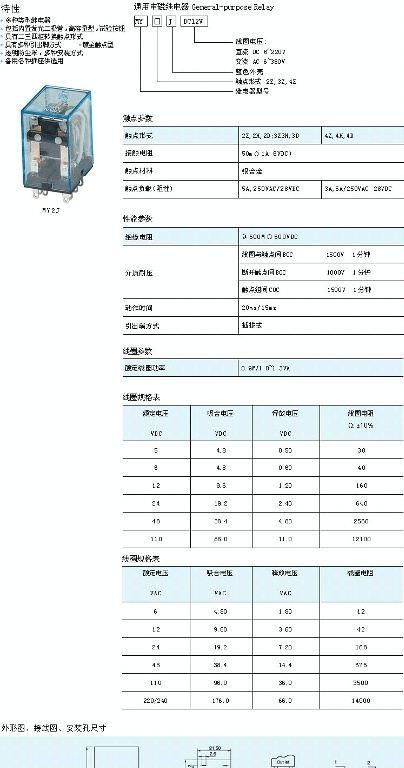MY2NJ HH52P全系列继电器系列