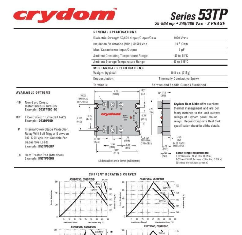 供应固态继继电器CRYDOM快达D53TP25D D53TP50D(图)