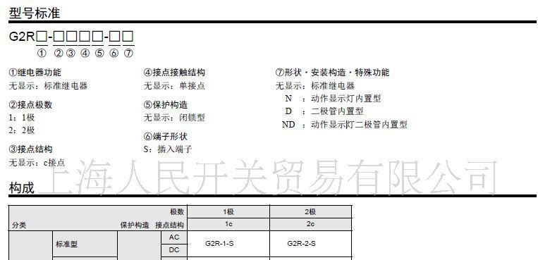 欧姆龙继电器 小型继电器 G2R-1-SN G2R-2-SN DC24V 中间继电器
