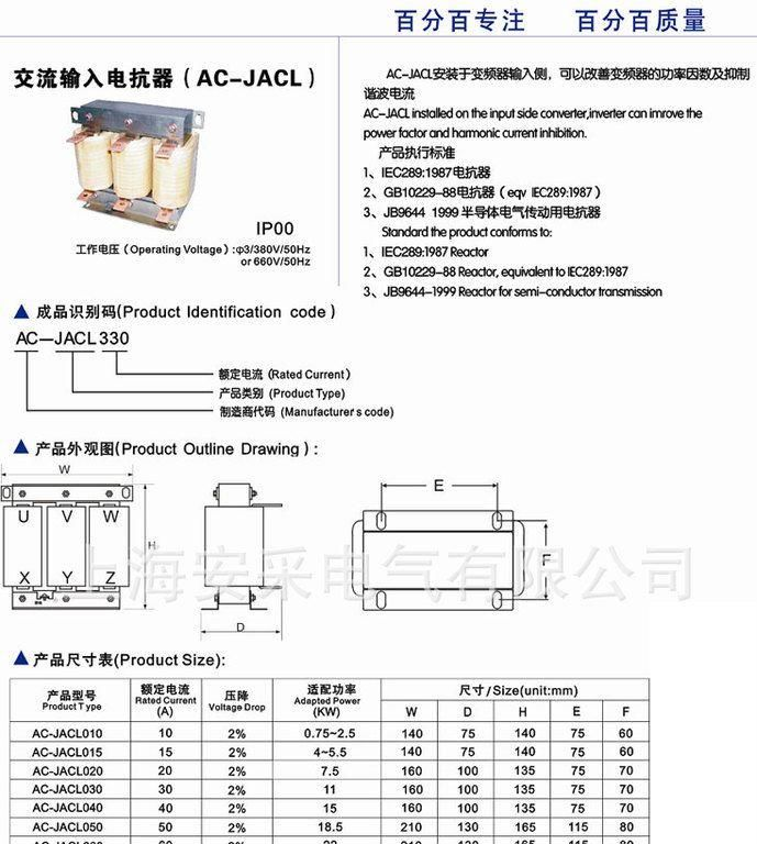 三相交流输入电抗器、进线电抗器、变频器电抗器生产厂家