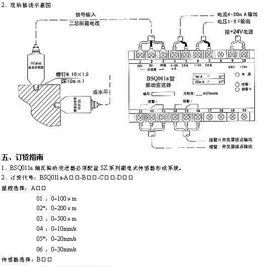 供应BSQ011a型振动变送器