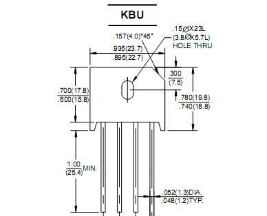 厂家供应环保KBU3506、整流桥KBU3508、KBU3510桥式整流器