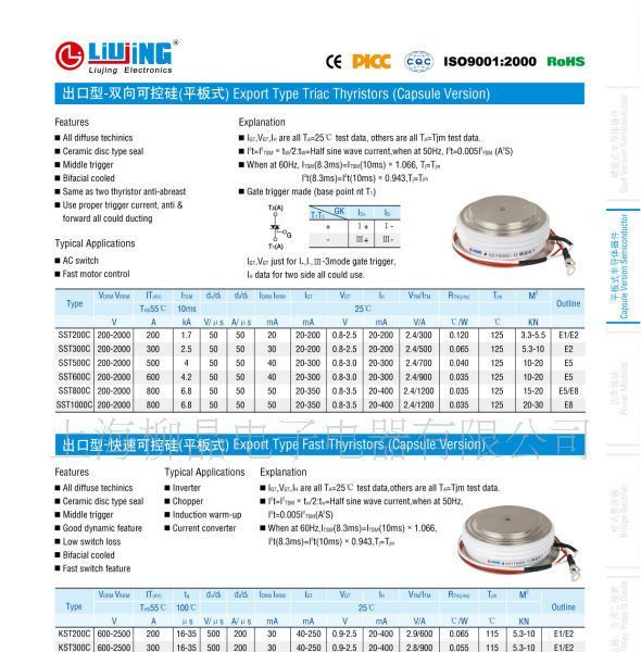 SKT760/12E 平板可控硅 现货