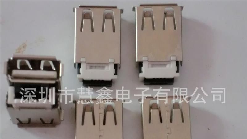 USB连接器 电脑连接器转接头AF  A母剌破式插头连接线