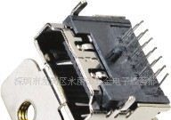 HDMI 19P 母座 90°Dip   三排针单耳