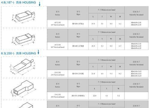 4.8（187） 6.3（250）插片插簧 端子 硬护套 接插件 汽车连接器