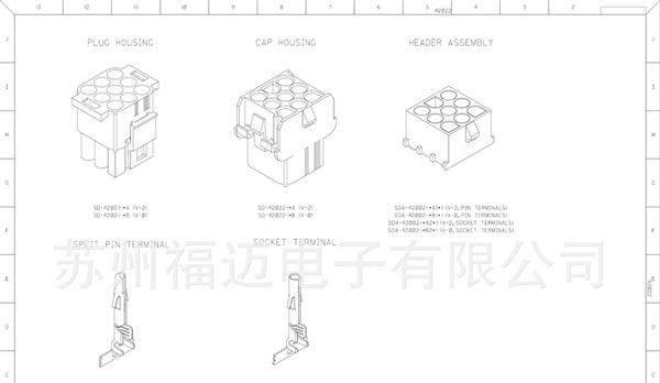 供应molex连接器电源连接器 1芯 50-84-1010，50-841010