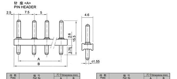 厂家直销连接器 TJC2-7.5-5.0mm间距条形连接器 接插件