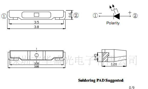 供应020红色LED SMD发光二极管
