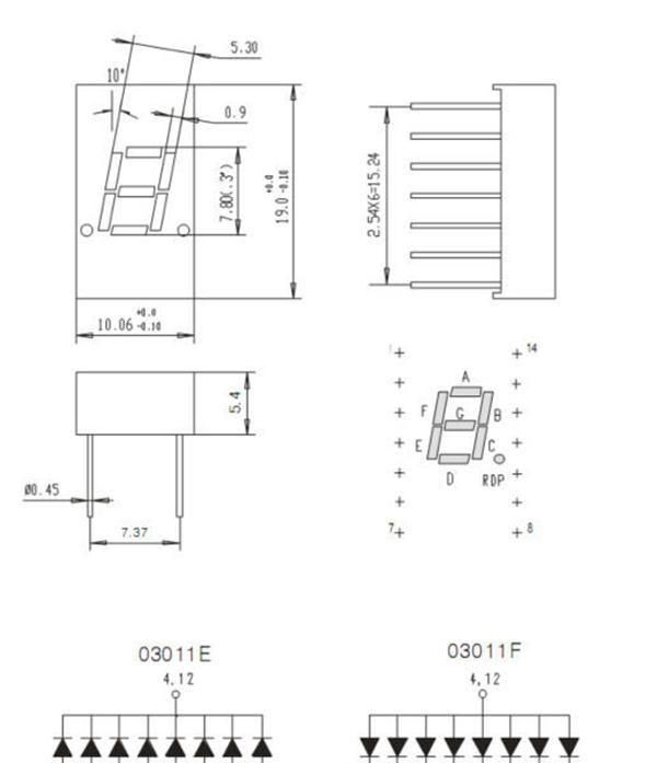 LED数码管显示器0.3英寸 共阳数码管 数码管显示器 深圳led数码管