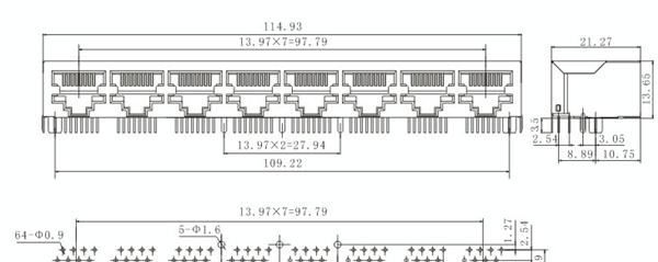 【厂家直销】大量供应优质 1 *8 RJ45不带弹片不带灯网络插座