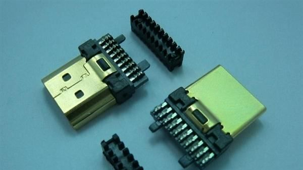 HDMI  连接器 公头 铆压式 A型