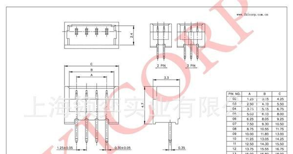 供应线对板连接器 WTB  4300系列/Pitch 1.25mm