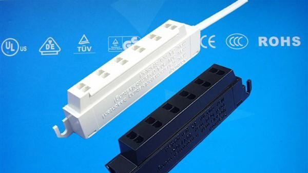 MINI-AMP-6位卤素灯 LED电源分配器接线盒 插头 插座