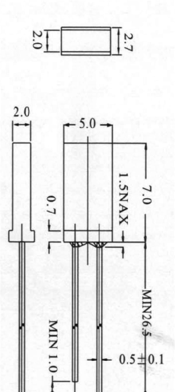 厂家直销现货供应2*5*7翠绿LED/方形LED绿灯