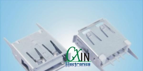 USB AF 180度 DIP 直脚 13.7连接器