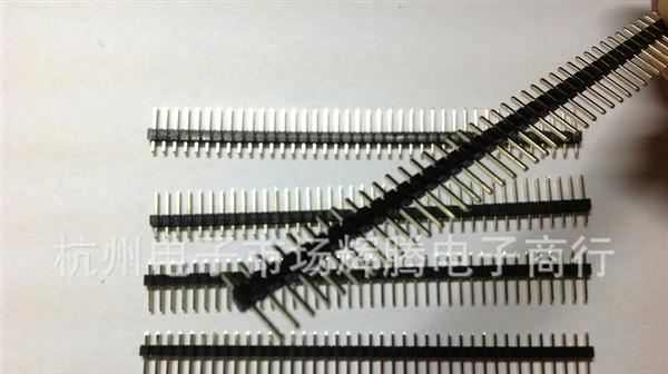 排针2.54MM间距镀金1*40P单排直针/弯针2*40P双排直针/弯针ROHS