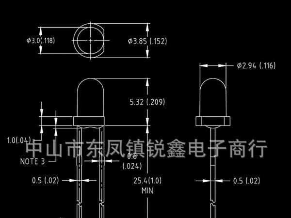 供应F3mm雾状白发蓝灯LED