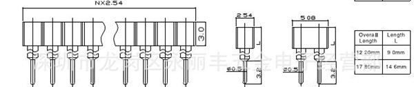 2.54mm  H3.0  加长 圆孔排母 ， 圆孔排针排母
