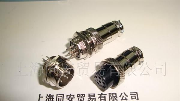 供应连接器(图)航空插头GX16系列2芯每芯加一毛