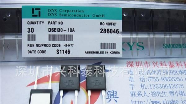 全新原装进口 快恢复二极管 DSEI30-10A