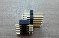 厂商直销 1.27mm双排双塑90度弯针SMT排针针座连接器