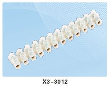 供应X3-3012塑料端子板/PC贯通式接线端子 30A