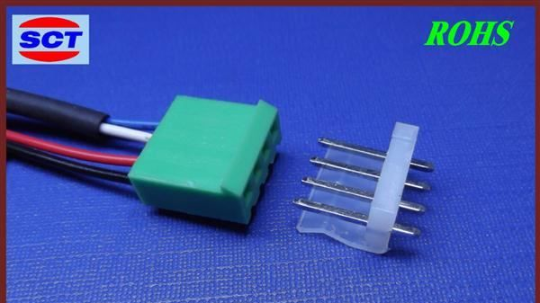 MOLEX3.96 4P 绿色 端子连接线 电脑连接线 电源连接线