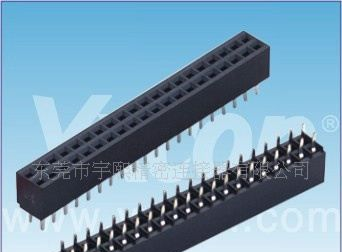 2.54mm排母 双排 四面包 下插型