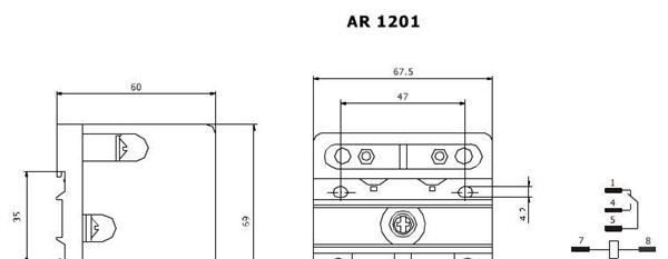 AIKS 爱克斯继电器AR1201F DC12V DC24V DC48V DC110V DC220V