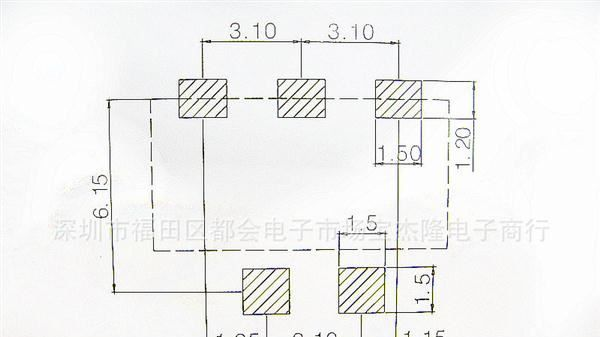 手机触片电池触片连接器 3PIN 间距3.0 长期供应 附有详细尺寸图