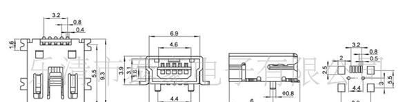 USB插座 迷你5P(MINI 5P)