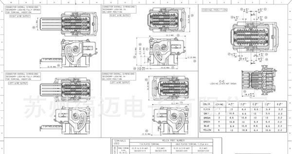 供应molex汽车连接器CMC系列 48pin 64320-1315，643201315