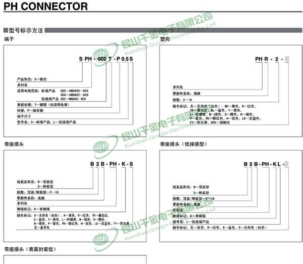 千金电子 JST连接器 原厂护套HOUSING 塑壳胶壳 PHR-13