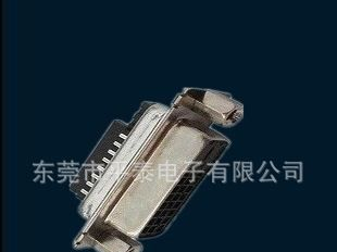 [厂家直销]DVI连接器24+1黑胶连接器母头焊线式