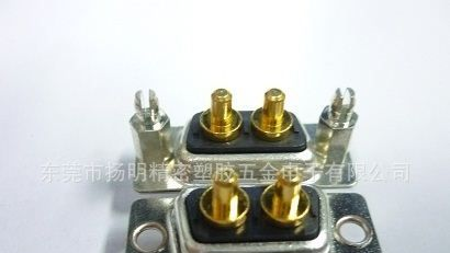 现货供应d-sub大电流连接器 2W2母180度插板铆鱼叉 承接来样加工
