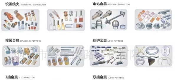 JY型等各种型号接续金具、并沟线夹、接续管