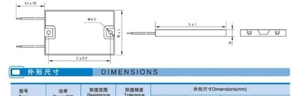 生产刹车电阻/超薄型金属铝壳电阻器RXSC-6 厚度6mm