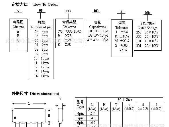 插件排阻A、B、C、D、E、F、G、H、T 引脚数:04---014   103
