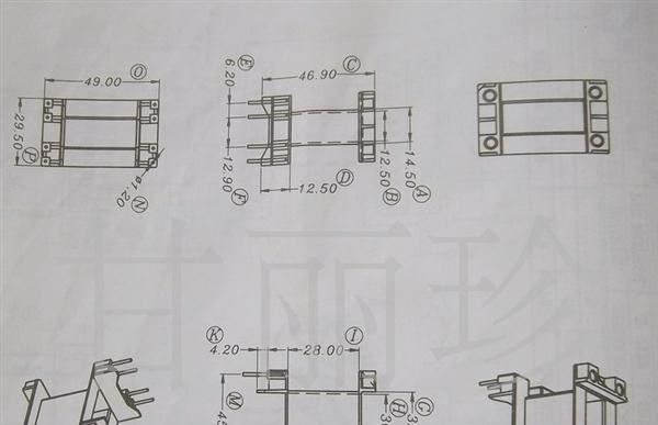 磁芯骨架EE42 双磁芯 BOBBIN