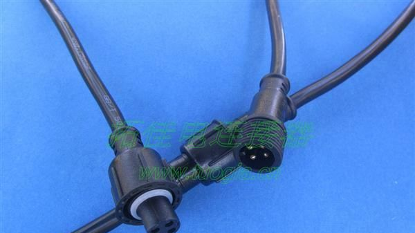 24型LED防水连接器塑胶防水插头对接连接器
