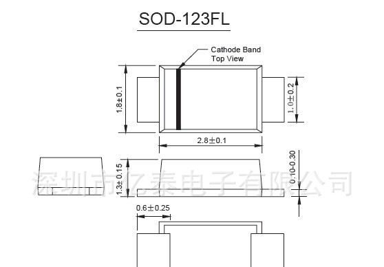 快恢复二极管RS1M 丝印S1M SOD-123FL 1A1000V LED电源专用