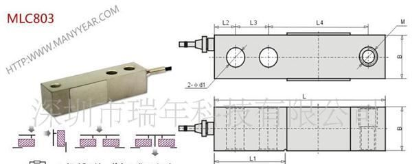 深圳市瑞年科技供应轨道衡称重测力传感器MLC803