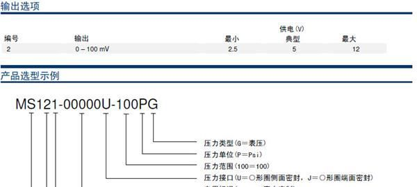 美国精量MEAS MSP100压力传感器 表压 微熔技术 体积小 低成本