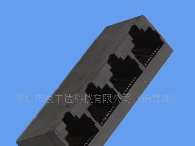 RJ45  1*4 DIP180度 全塑网络接口