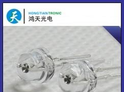 供应LED发光二极管，F5大草帽透明单闪蓝光