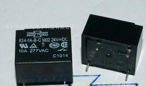 全新松川继电器834-1A-B-C DC12V 4脚